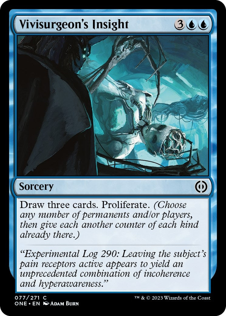 Image for Vivisurgeon's Insight (77) (ONE) - Magic: The Gathering
