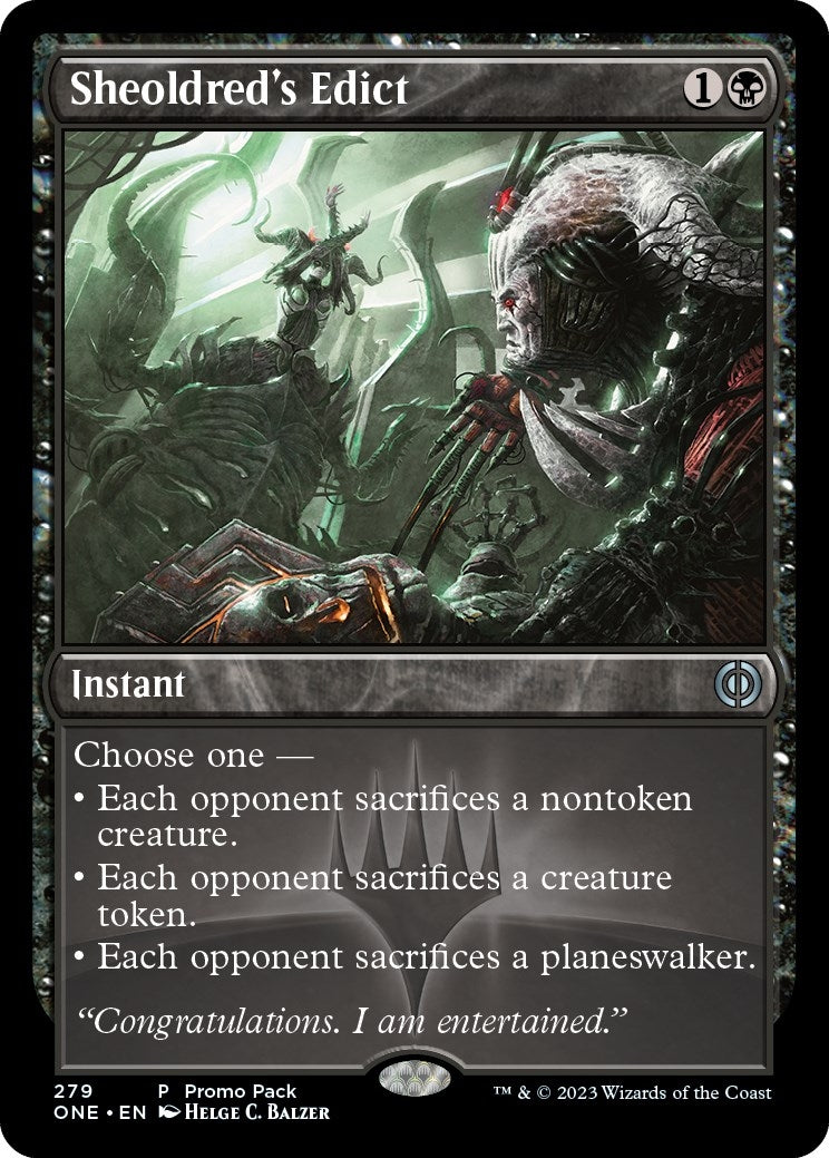 Image for Sheoldred's Edict (279) (PPONE) - Magic: The Gathering