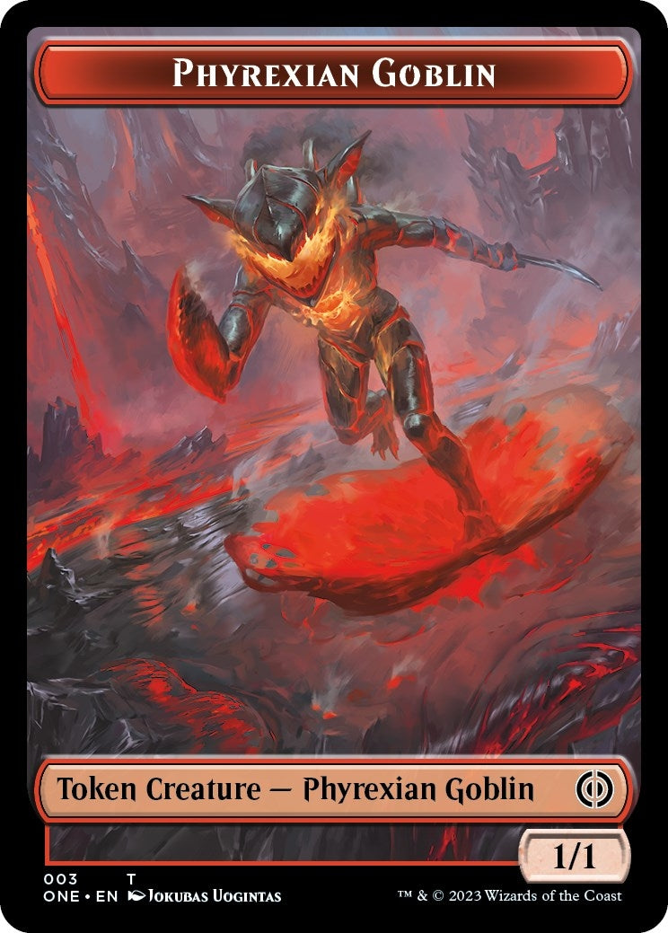 Image for Phyrexian Goblin // Phyrexian Golem Double-Sided Token (3 // 10) (ONE) - Magic: The Gathering