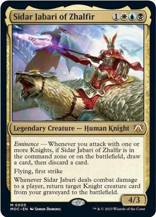 Image for Sidar Jabari of Zhalfir (5) (MOC) - Magic: The Gathering