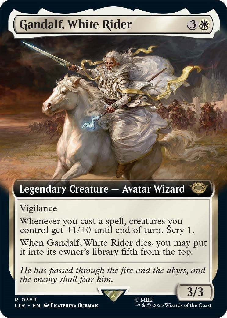 Image for Gandalf, White Rider (Extended Art) (389) (LTR) - Magic: The Gathering