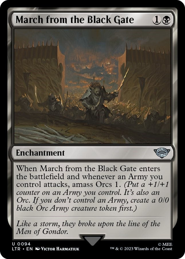 Image for March from the Black Gate (94) (LTR) - Magic: The Gathering