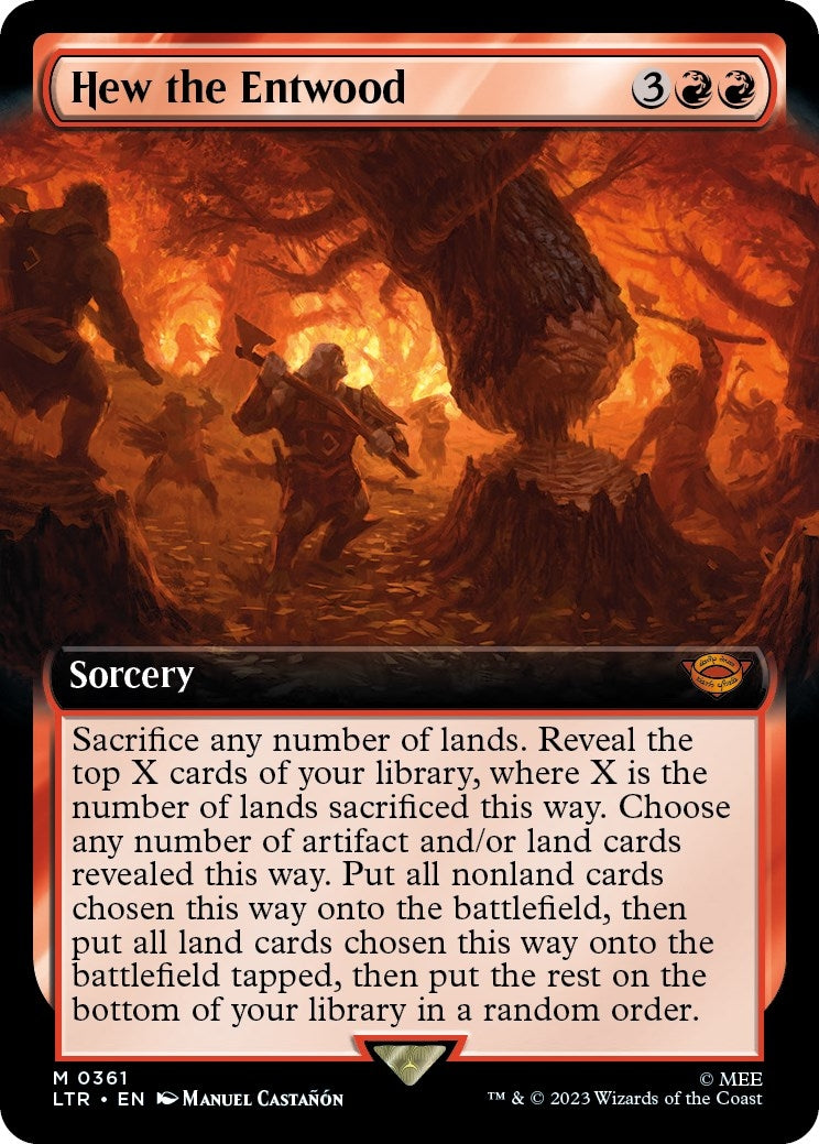 Image for Hew the Entwood (Extended Art) (361) (LTR) - Magic: The Gathering