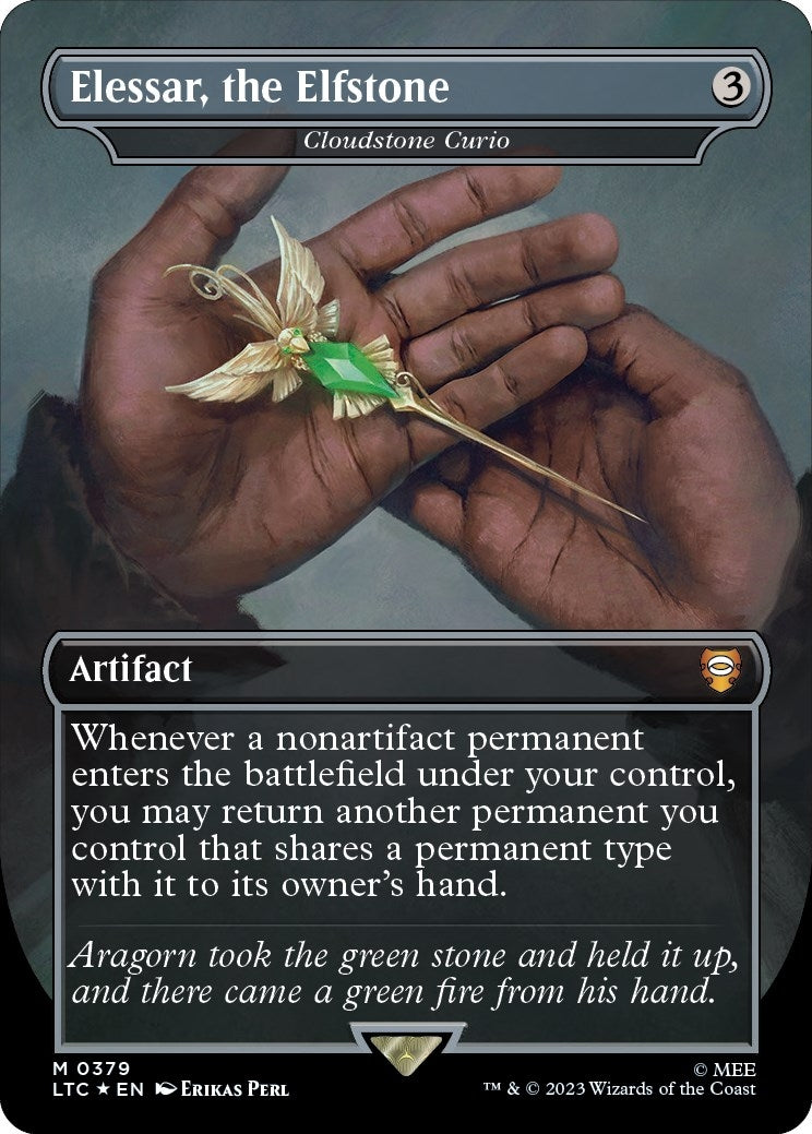 Image for Elessar, the Elfstone - Cloudstone Curio (Borderless) (Surge Foil) (379) (LTC) - Magic: The Gathering