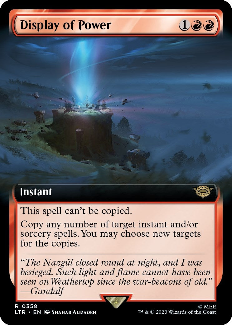 Image for Display of Power (Extended Art) (358) (LTR) - Magic: The Gathering