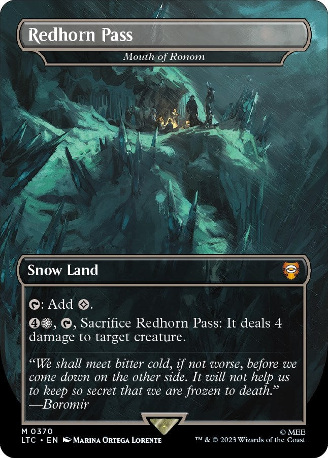 Image for Redhorn Pass - Mouth of Ronom (Borderless) (370) (LTC) - Magic: The Gathering