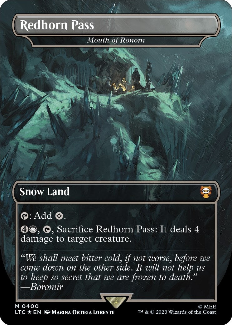 Image for Redhorn Pass - Mouth of Ronom (Borderless) (Surge Foil) (400) (LTC) - Magic: The Gathering