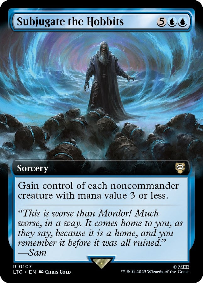 Image for Subjugate the Hobbits (Extended Art) (107) (LTC) - Magic: The Gathering