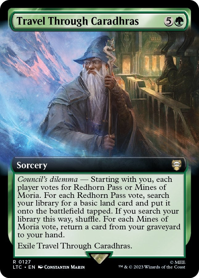 Image for Travel Through Caradhras (Extended Art) (127) (LTC) - Magic: The Gathering