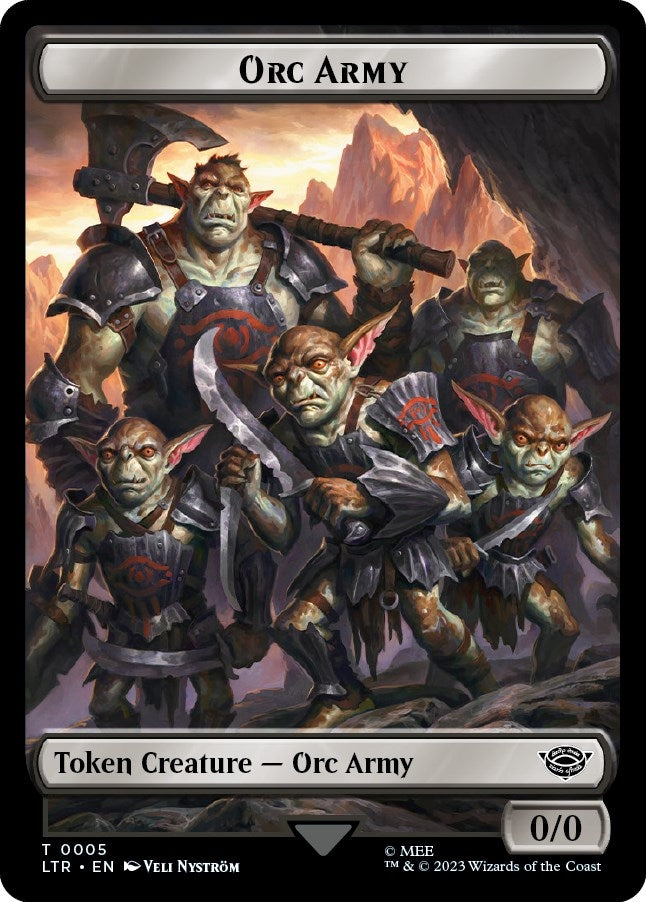 Image for Orc Army (0005) // Food (0009) Double-Sided Token (5 // 9) (LTR) - Magic: The Gathering