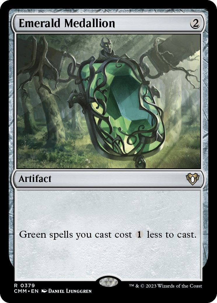 Image for Emerald Medallion (379) (CMM) - Magic: The Gathering