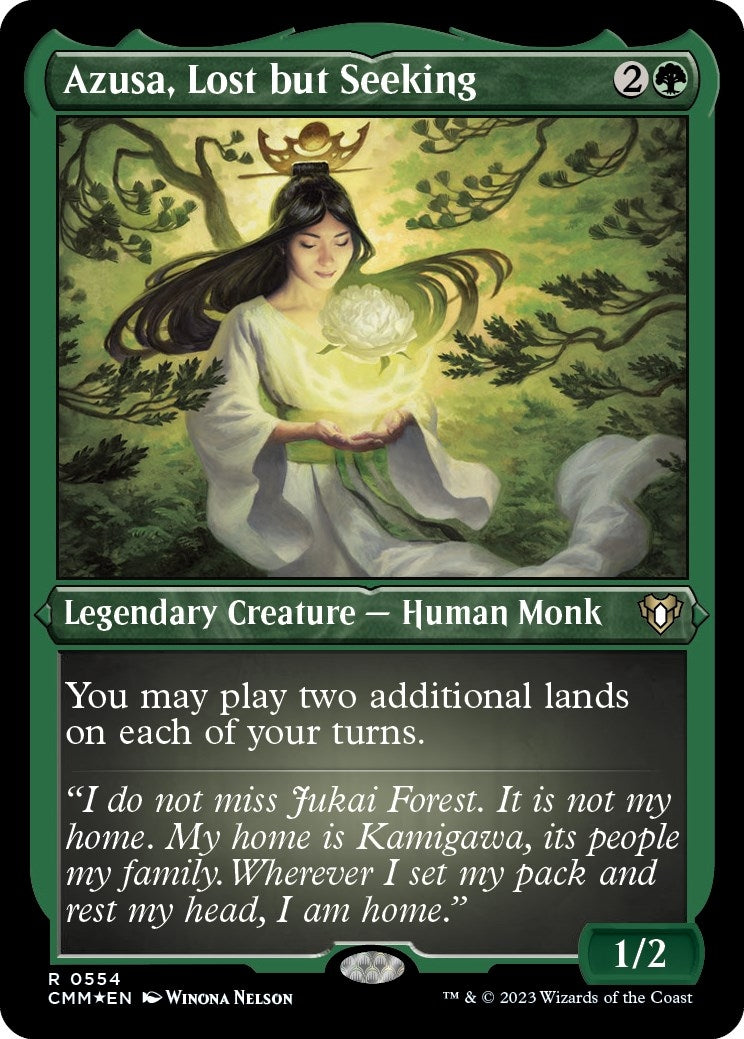 Image for Azusa, Lost but Seeking (Foil Etched) (554) (CMM) - Magic: The Gathering