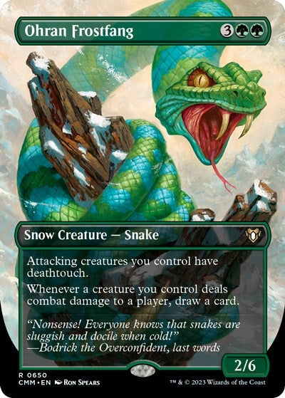 Image for Ohran Frostfang (Borderless) (650) (CMM) - Magic: The Gathering