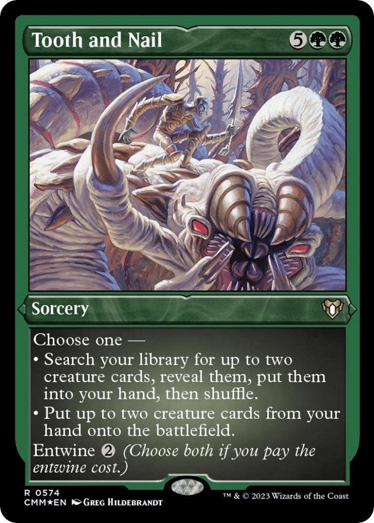 Image for Tooth and Nail (Foil Etched) (574) (CMM) - Magic: The Gathering