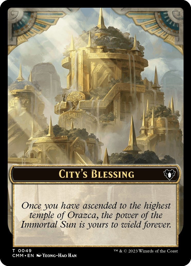 Image for City's Blessing // Construct (0075) Double-Sided Token (49 // 75) (CMM) - Magic: The Gathering