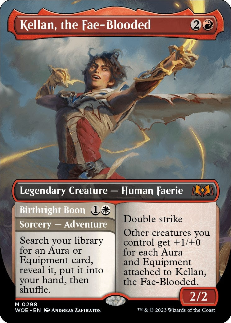 Image for Kellan, the Fae-Blooded (Borderless) (298) (WOE) - Magic: The Gathering