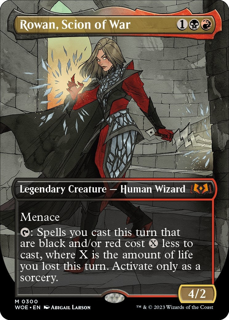 Image for Rowan, Scion of War (Borderless) (300) (WOE) - Magic: The Gathering
