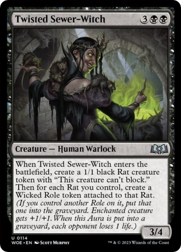 Image for Twisted Sewer-Witch (114) (WOE) - Magic: The Gathering