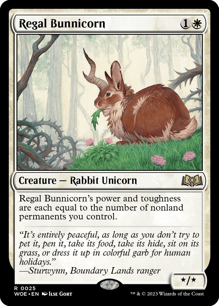 Image for Regal Bunnicorn (25) (WOE) - Magic: The Gathering