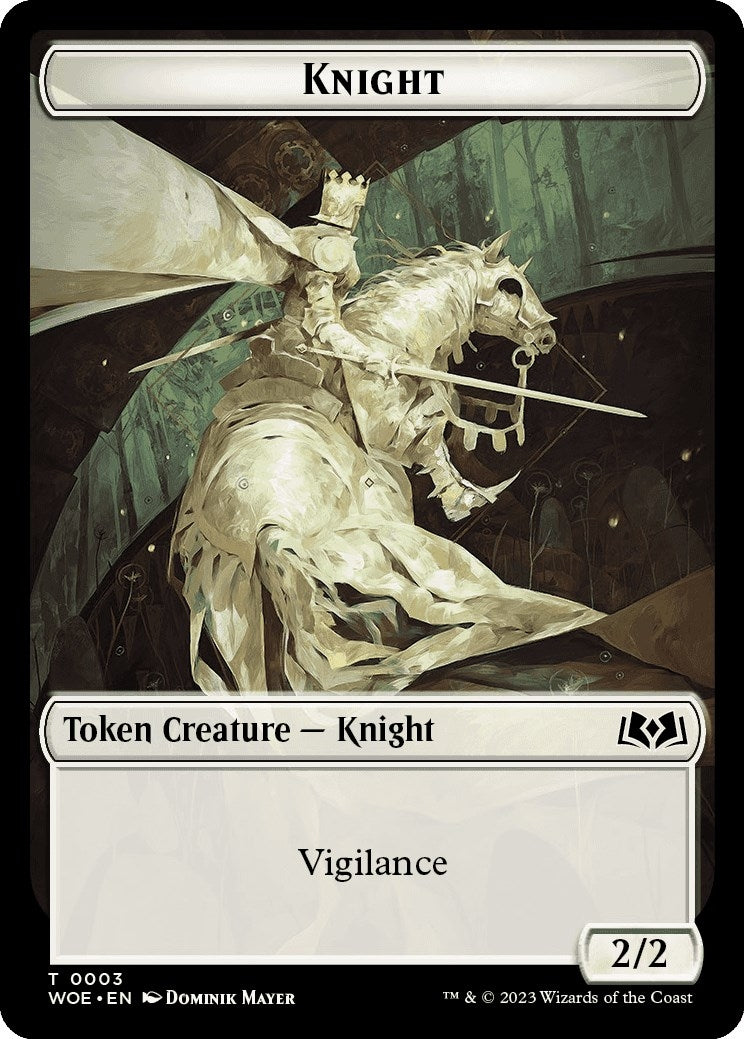 Image for Knight // Food (0010) Double-Sided Token (3 // 10) (WOE) - Magic: The Gathering