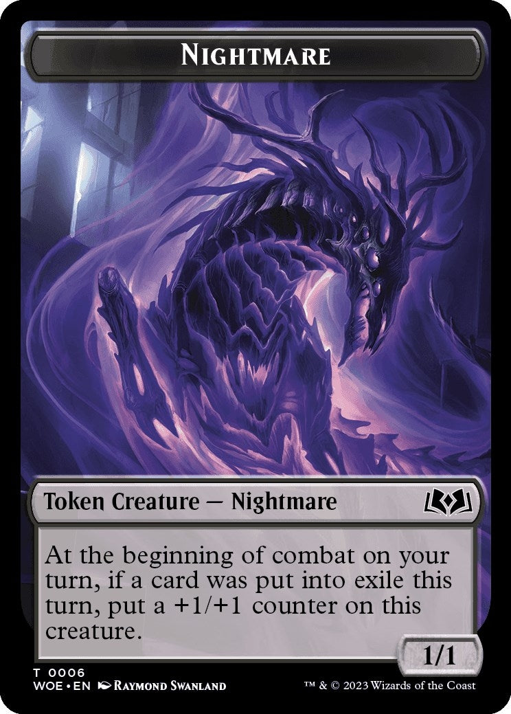 Image for Nightmare // Food (0010) Double-Sided Token (6 // 10) (WOE) - Magic: The Gathering
