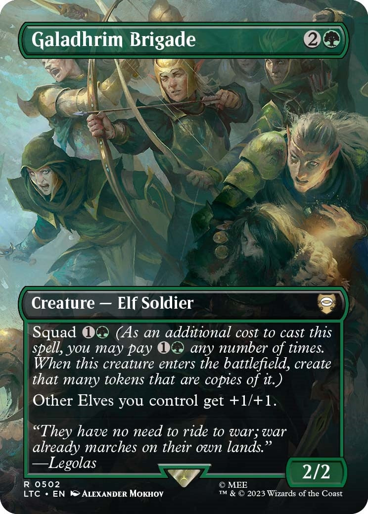 Image for Galadhrim Brigade (Borderless) (502) (LTC) - Magic: The Gathering
