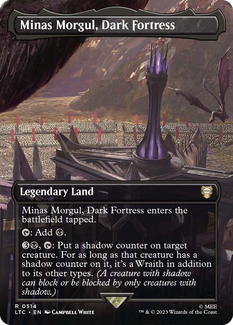 Image for Minas Morgul, Dark Fortress (Borderless) (514) (LTC) - Magic: The Gathering