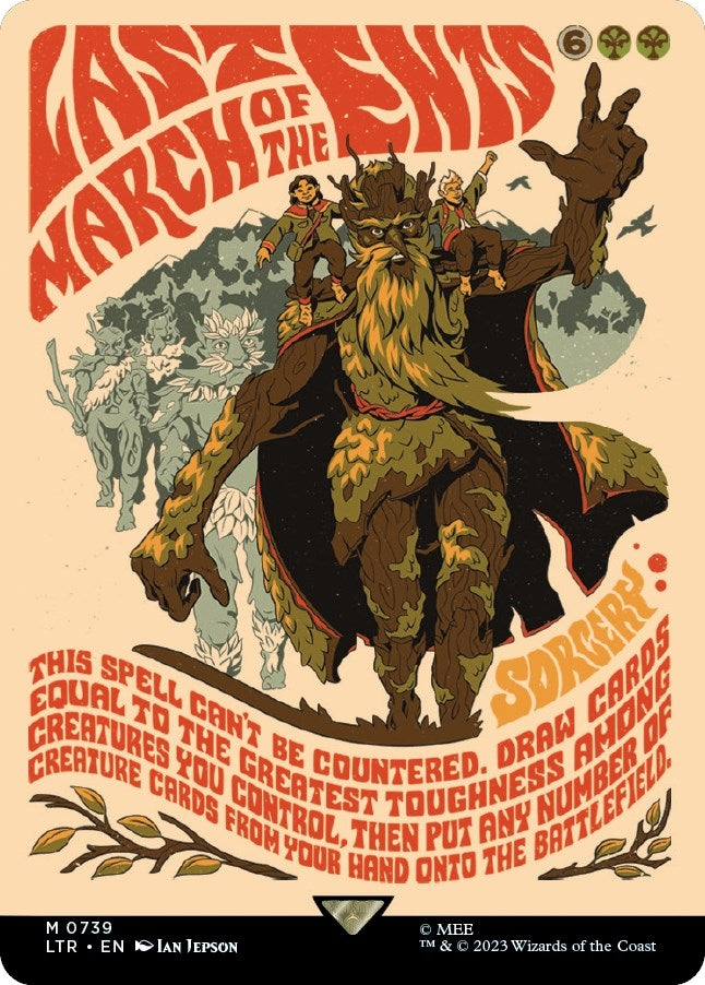 Image for Last March of the Ents (Borderless Poster) (739) (LTR) - Magic: The Gathering