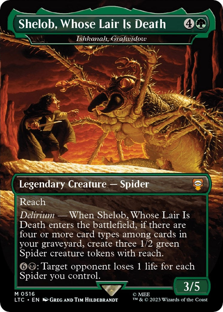 Image for Shelob, Whose Lair Is Death - Ishkanah, Grafwidow (Borderless) (516) (LTC) - Magic: The Gathering