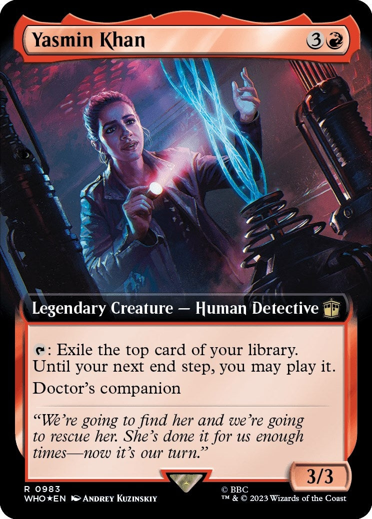 Image for Yasmin Khan (Extended Art) (Surge Foil) (983) (WHO) - Magic: The Gathering