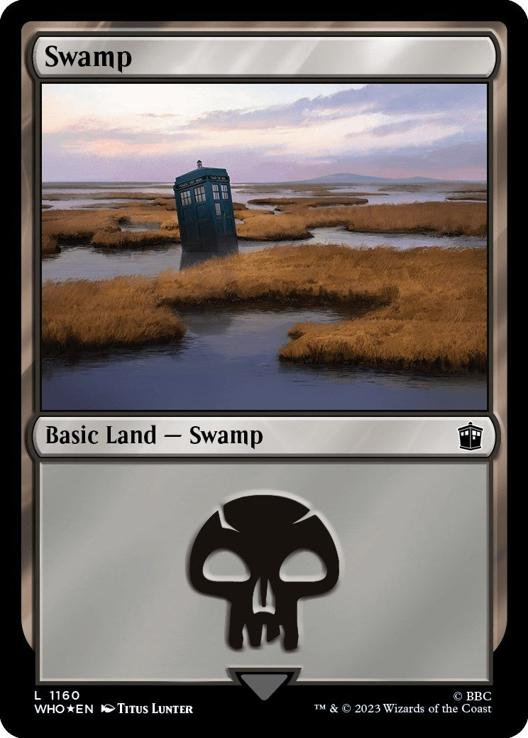 Image for Swamp (1160) (Surge Foil) (1160) (WHO) - Magic: The Gathering