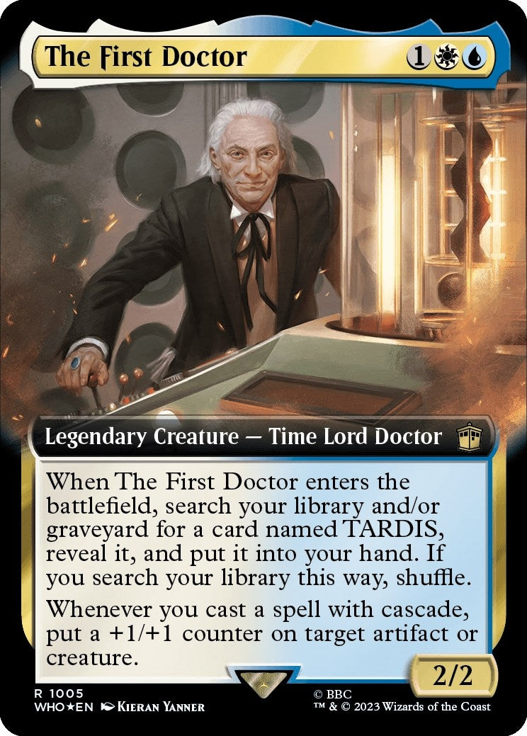 Image for The First Doctor (Extended Art) (Surge Foil) (1005) (WHO) - Magic: The Gathering