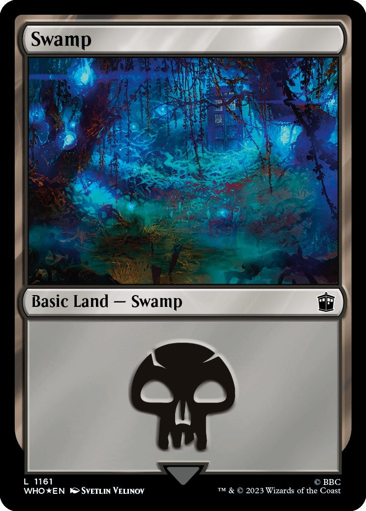 Image for Swamp (1161) (Surge Foil) (1161) (WHO) - Magic: The Gathering