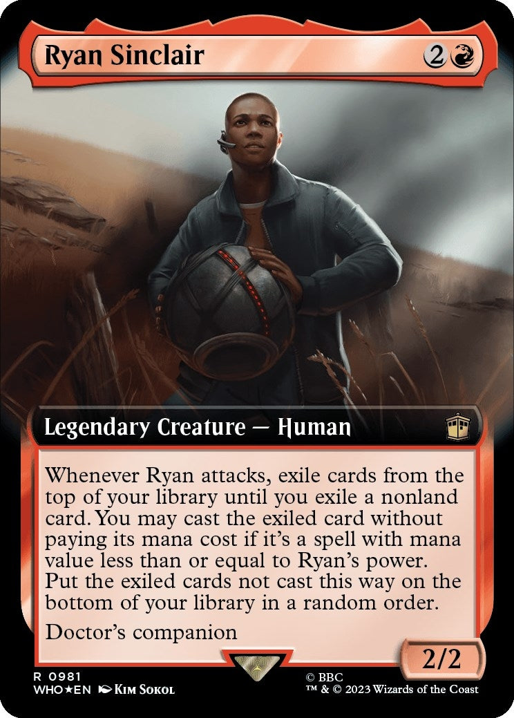 Image for Ryan Sinclair (Extended Art) (Surge Foil) (981) (WHO) - Magic: The Gathering