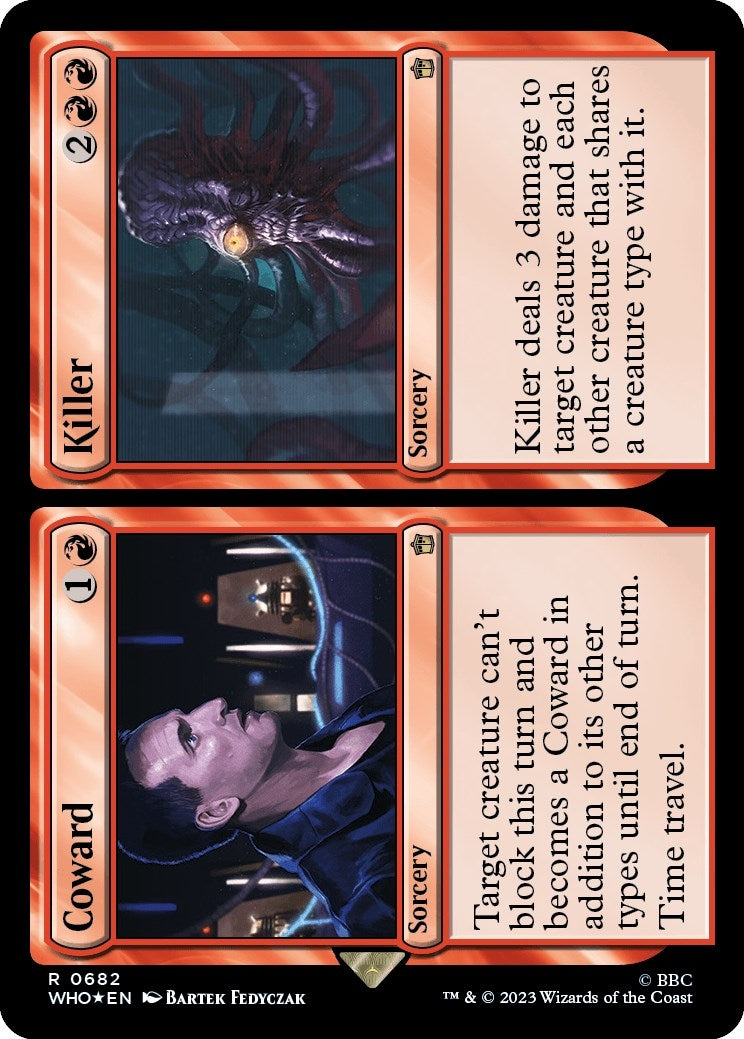 Image for Coward // Killer (Surge Foil) (682) (WHO) - Magic: The Gathering