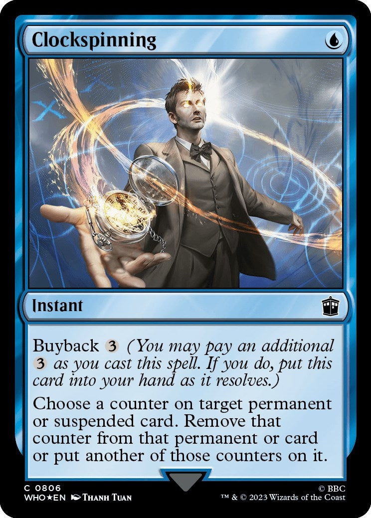 Image for Clockspinning (Surge Foil) (806) (WHO) - Magic: The Gathering