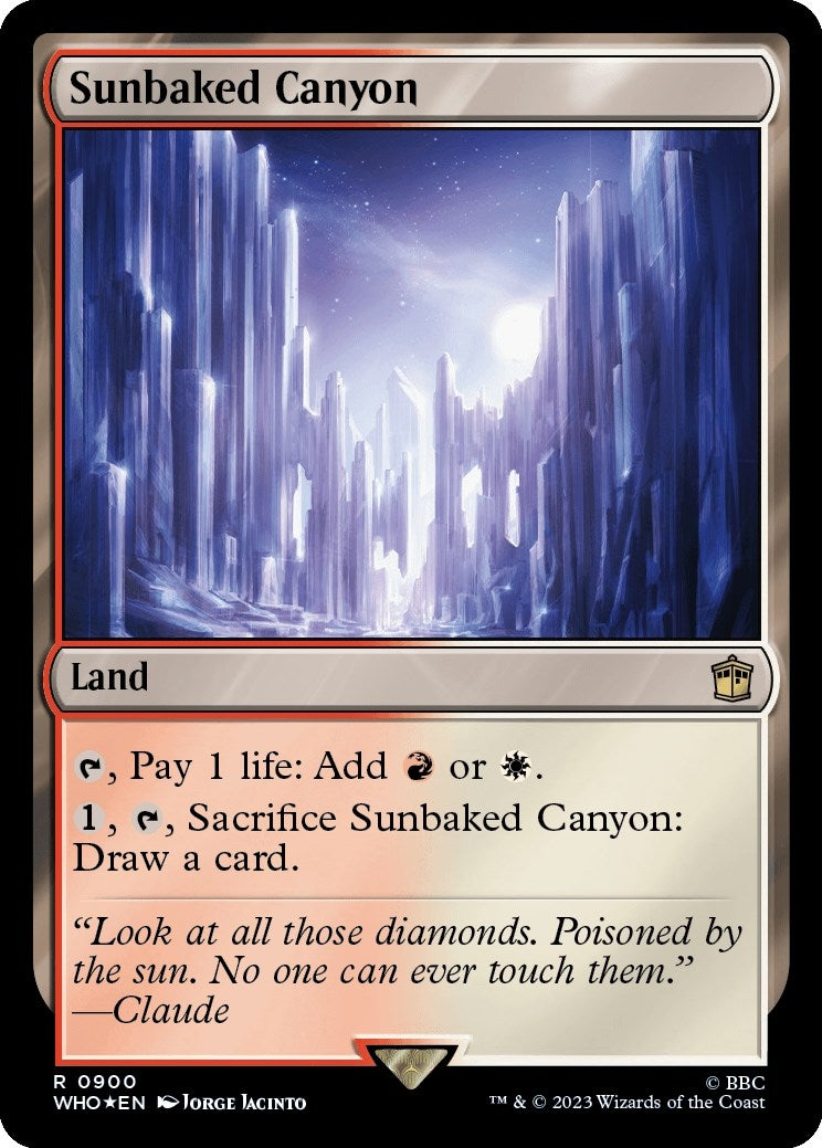 Image for Sunbaked Canyon (Surge Foil) (900) (WHO) - Magic: The Gathering