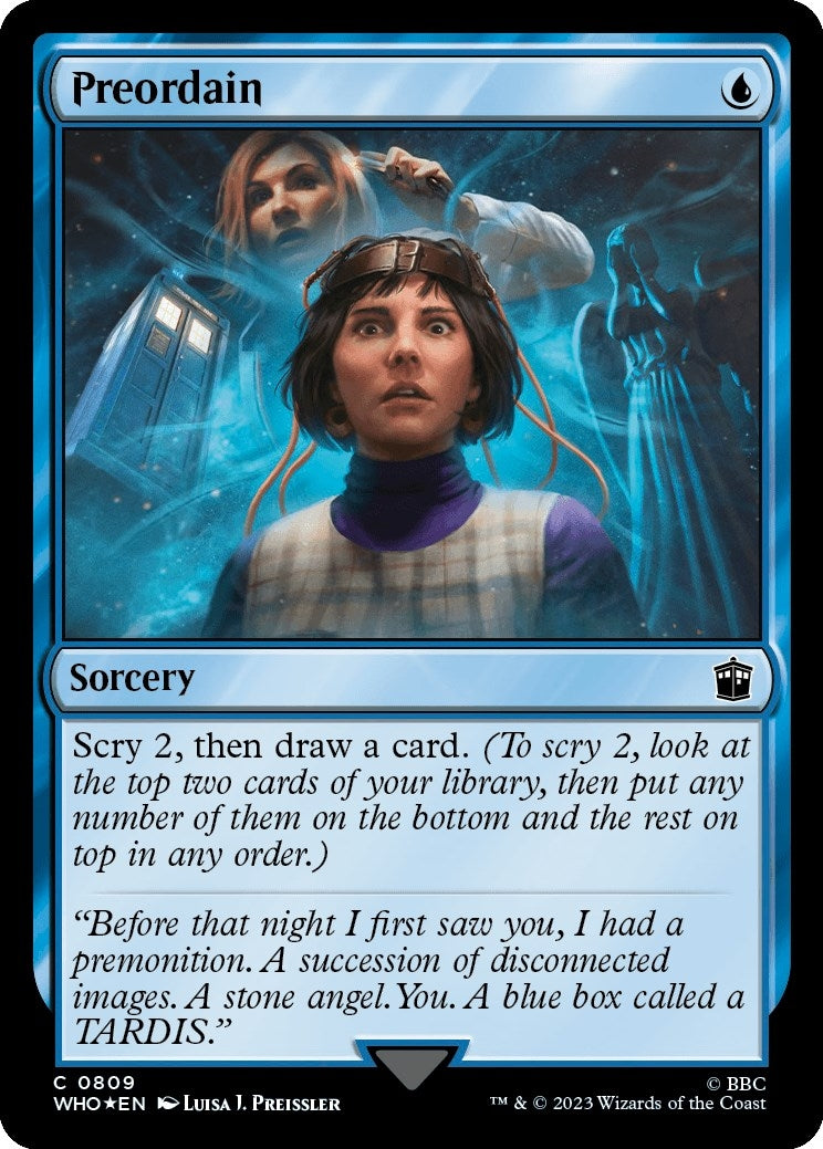Image for Preordain (Surge Foil) (809) (WHO) - Magic: The Gathering