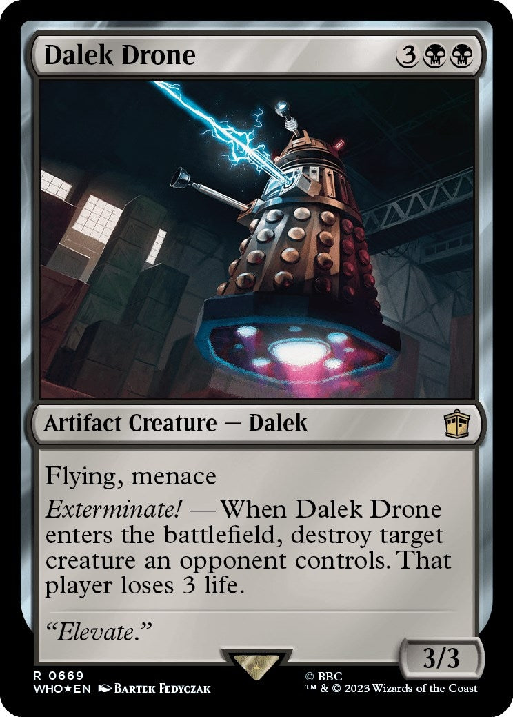 Image for Dalek Drone (Surge Foil) (669) (WHO) - Magic: The Gathering