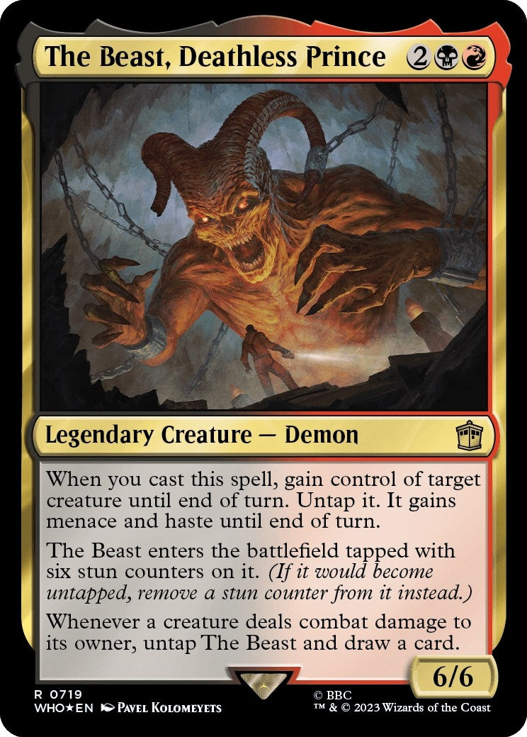 Image for The Beast, Deathless Prince (Surge Foil) (719) (WHO) - Magic: The Gathering