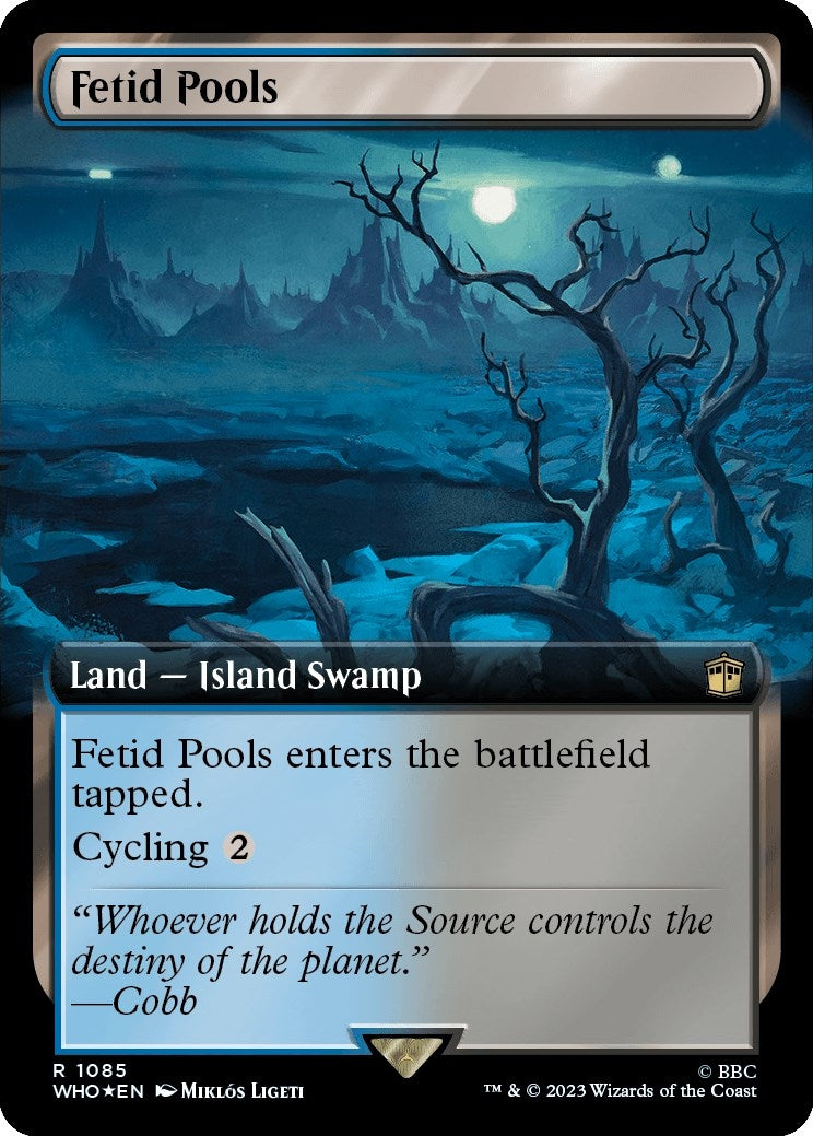Image for Fetid Pools (Extended Art) (Surge Foil) (1085) (WHO) - Magic: The Gathering