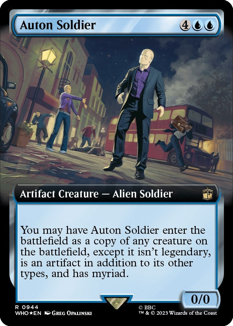 Image for Auton Soldier (Extended Art) (Surge Foil) (944) (WHO) - Magic: The Gathering