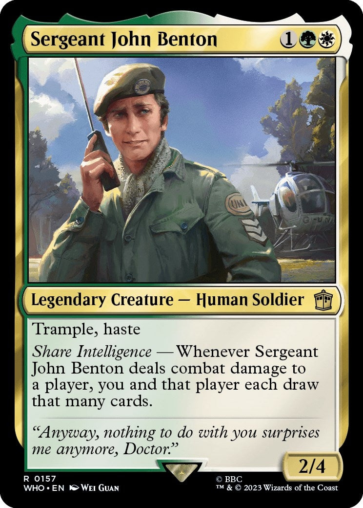 Image for Sergeant John Benton (157) (WHO) - Magic: The Gathering
