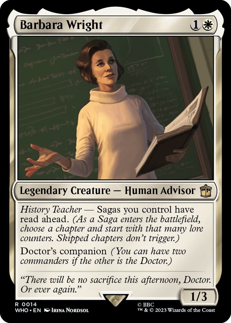 Image for Barbara Wright (14) (WHO) - Magic: The Gathering