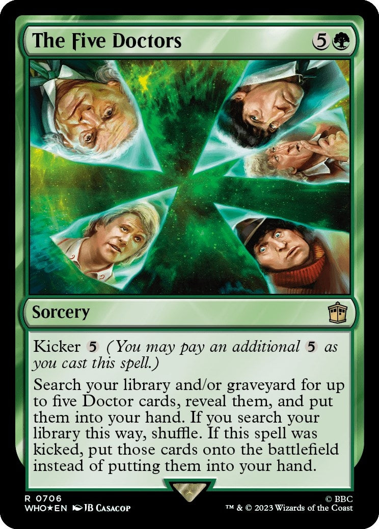 Image for The Five Doctors (Surge Foil) (706) (WHO) - Magic: The Gathering