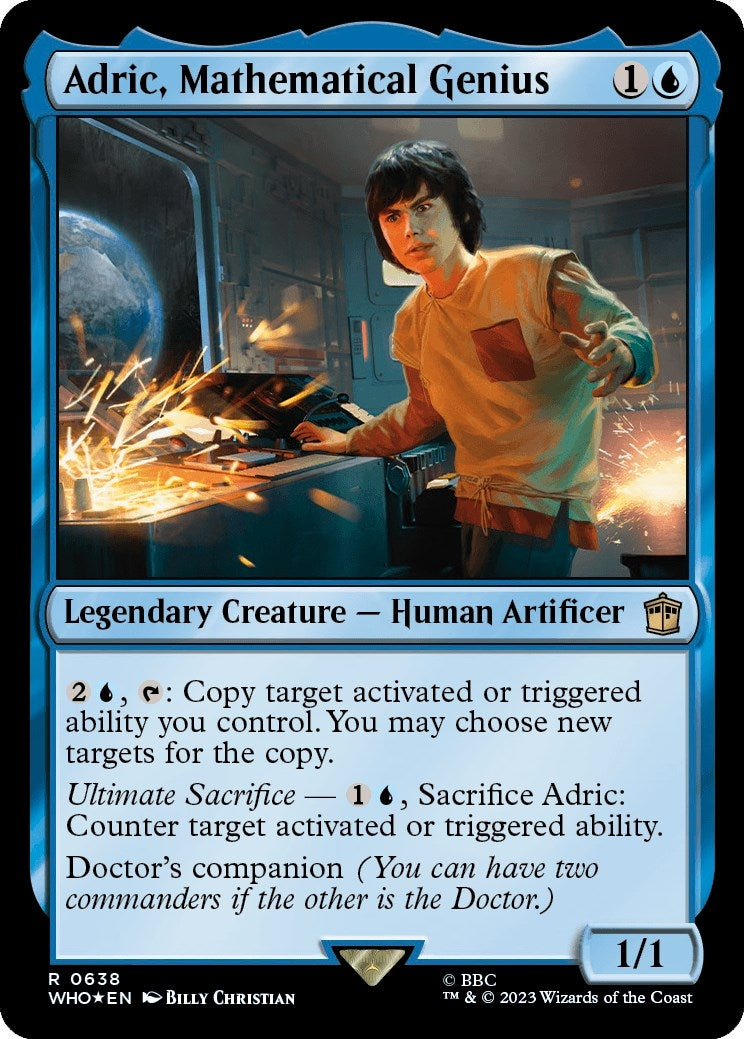 Image for Adric, Mathematical Genius (Surge Foil) (638) (WHO) - Magic: The Gathering