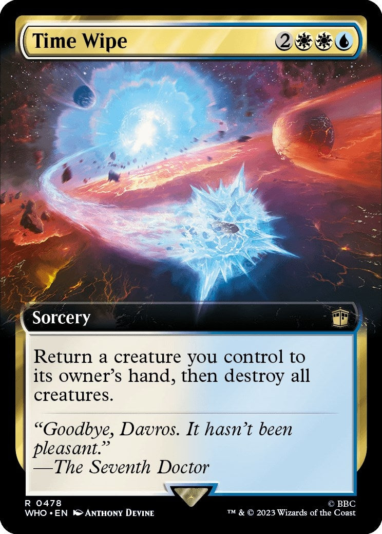 Image for Time Wipe (Extended Art) (478) (WHO) - Magic: The Gathering