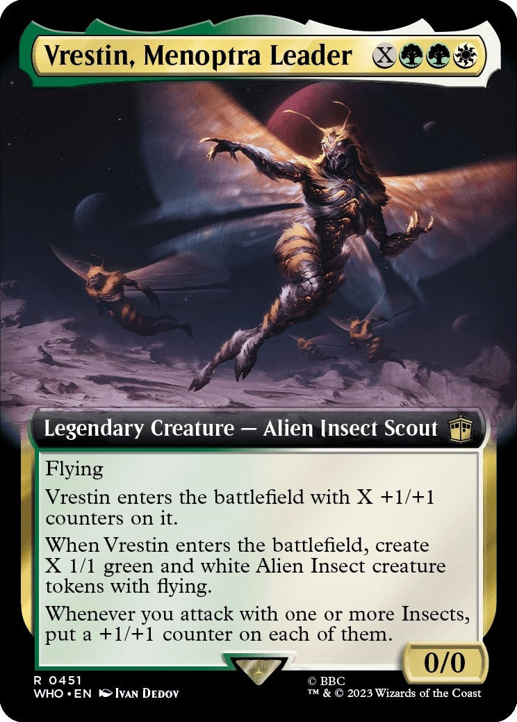 Image for Vrestin, Menoptra Leader (Extended Art) (451) (WHO) - Magic: The Gathering