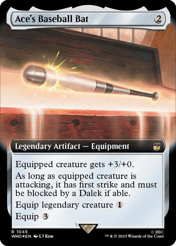 Image for Ace's Baseball Bat (Extended Art) (Surge Foil) (1045) (WHO) - Magic: The Gathering