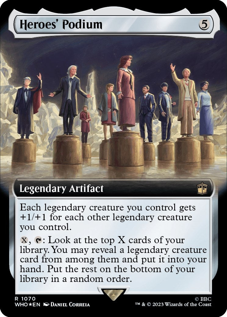 Image for Heroes' Podium (Extended Art) (Surge Foil) (1070) (WHO) - Magic: The Gathering